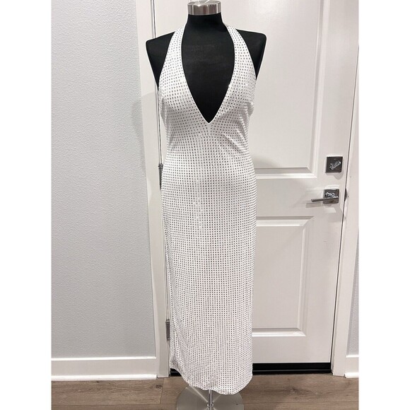 Zara White Halter Midi Dress - Picture 5 of 16